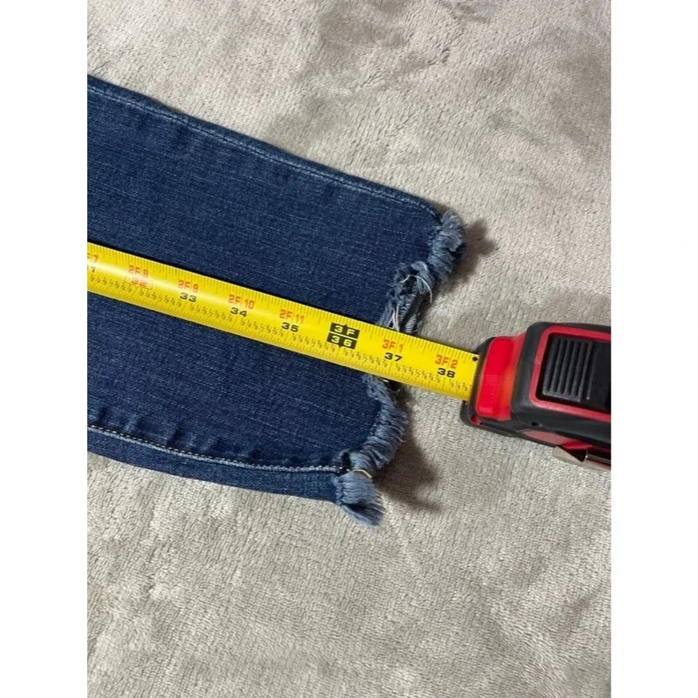 7 For All Mankind Roxanne Ankle Jean Women Size 32 Bair Crop Slim Denim - Picture 10 of 15